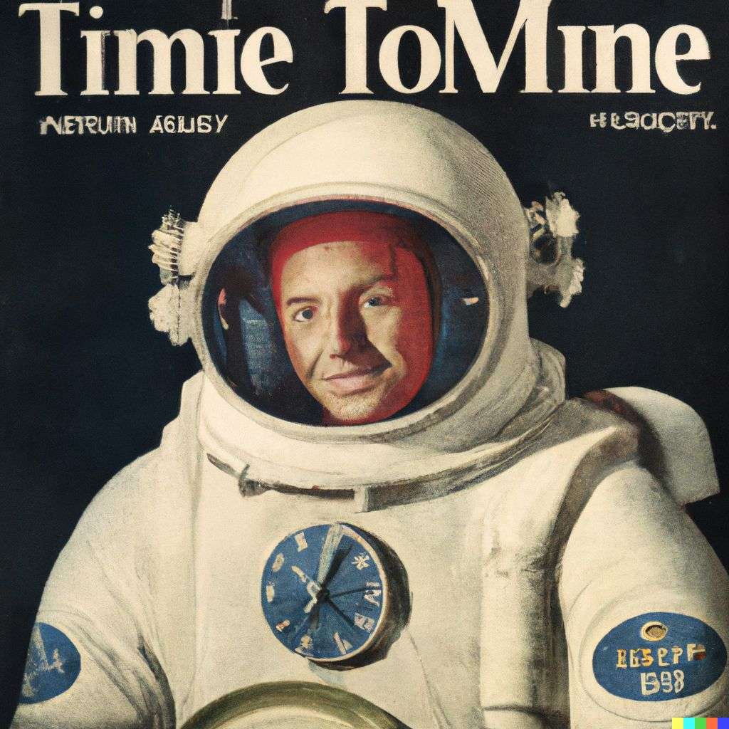 an astronaut, front cover of Time magazine, 1930